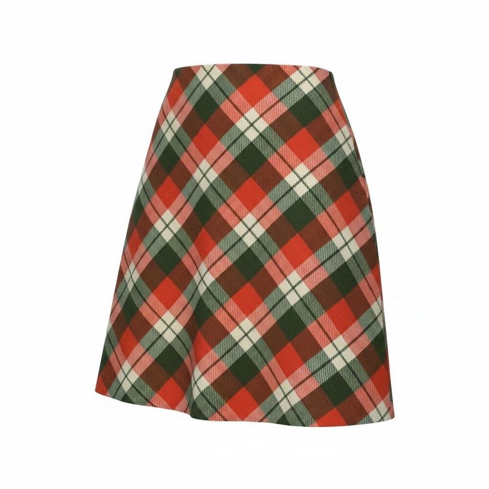 Vtg Tami Sohisticates Wool Plaid MINI SKIRT SZ XXS/XS